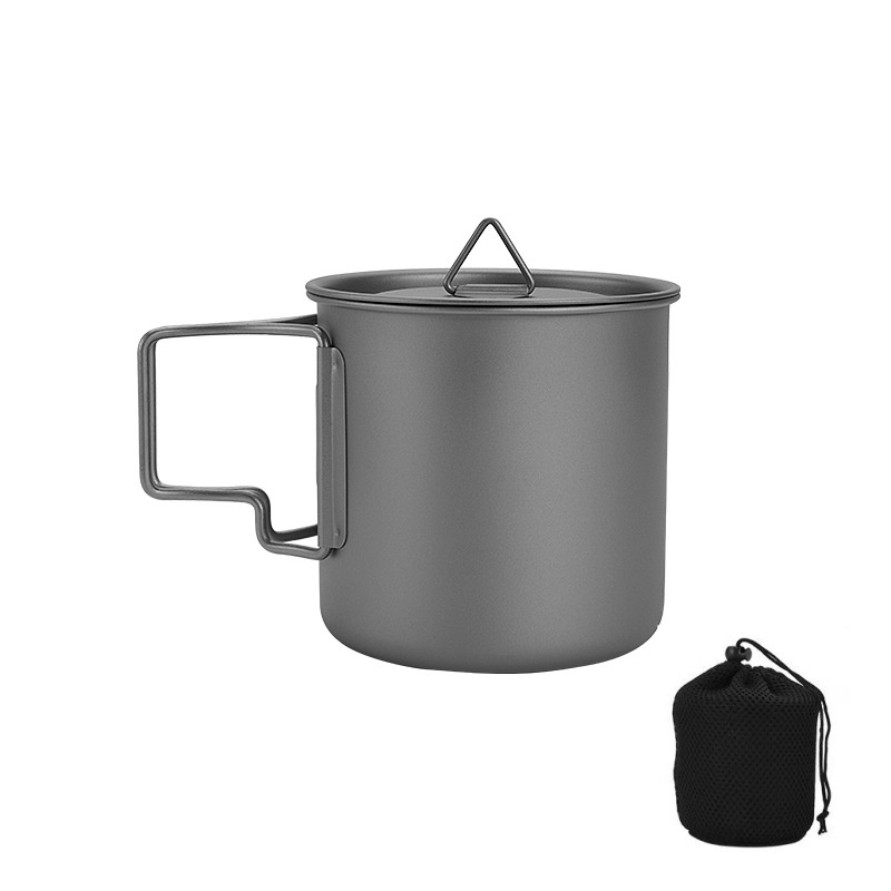 Camping Cooking Organizer - Titan-Campingbecher mit Klappgriff Leichter Tragbarer Outdoor-Becher