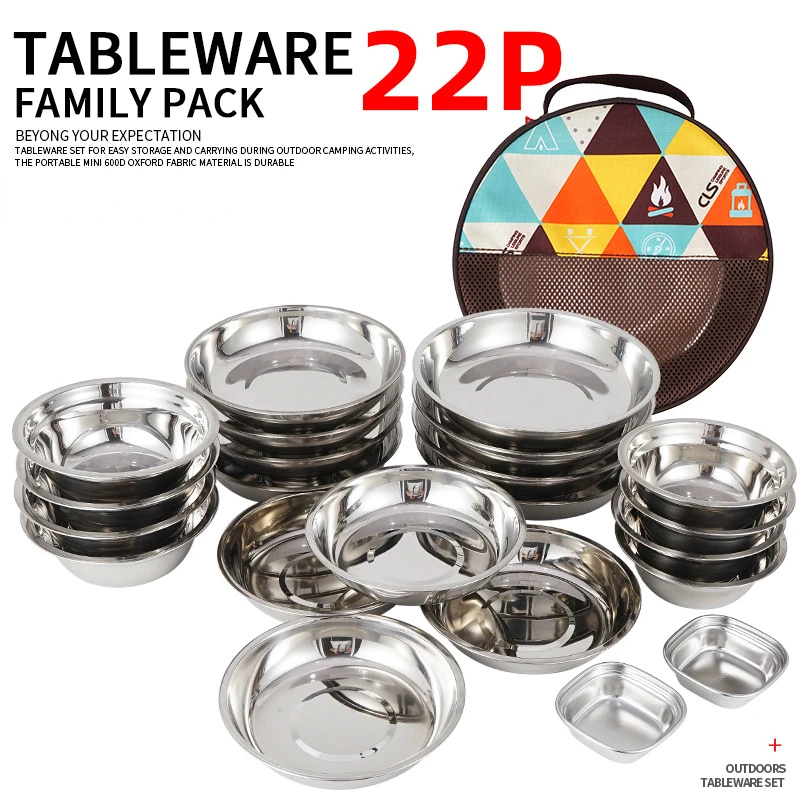 22-teiliges tragbares Camping- – Camping Cooking Dining Set Bewertung und Preis