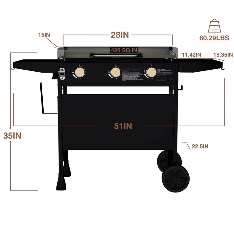 Mobile Outdoor-Kochstation mit – Camping Cooking Flat Top Bewertung und Preis